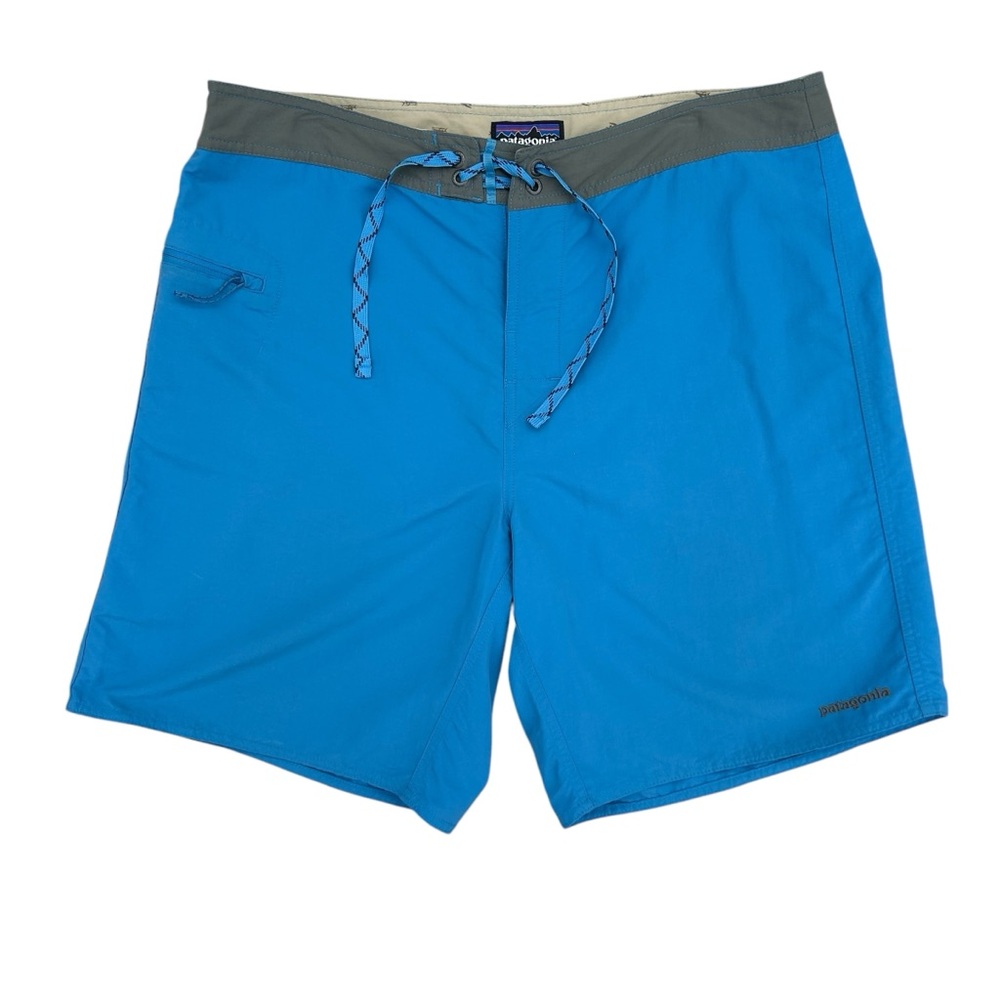 Patagonia Men Wavefarer Boardshorts Shorts Sz 36 Embroidered Logo Zip Packet